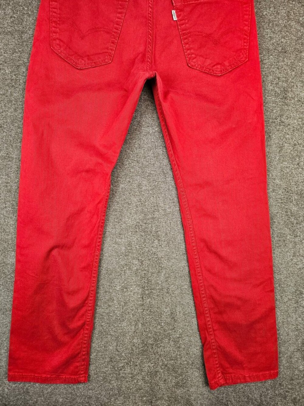 Levi's 502 Regular Taper Red Denim Jeans Mens 32x30 (34x28) - Picture 8 of 10